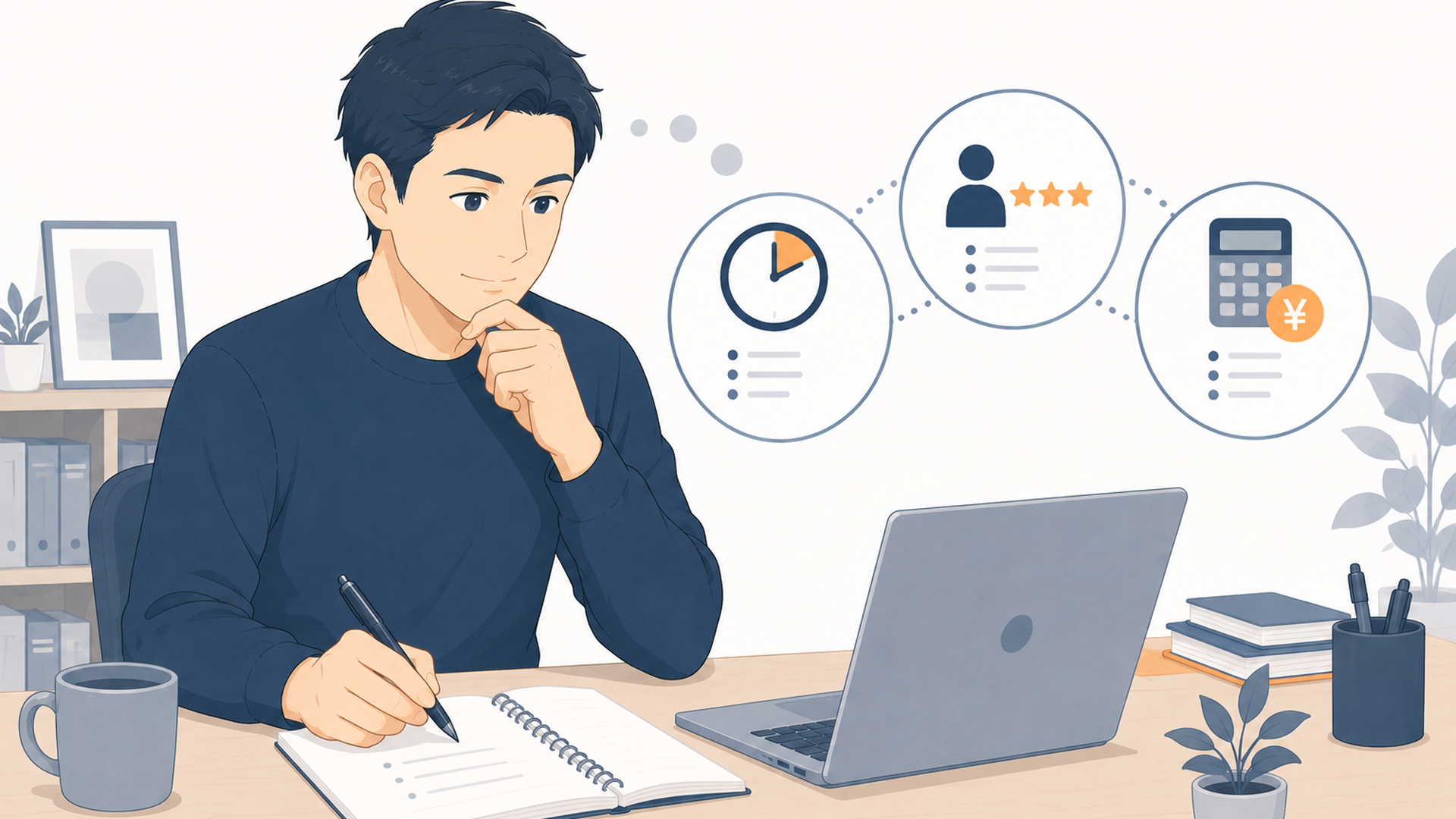 副業に使える時間と経験と費用を書き出す会社員